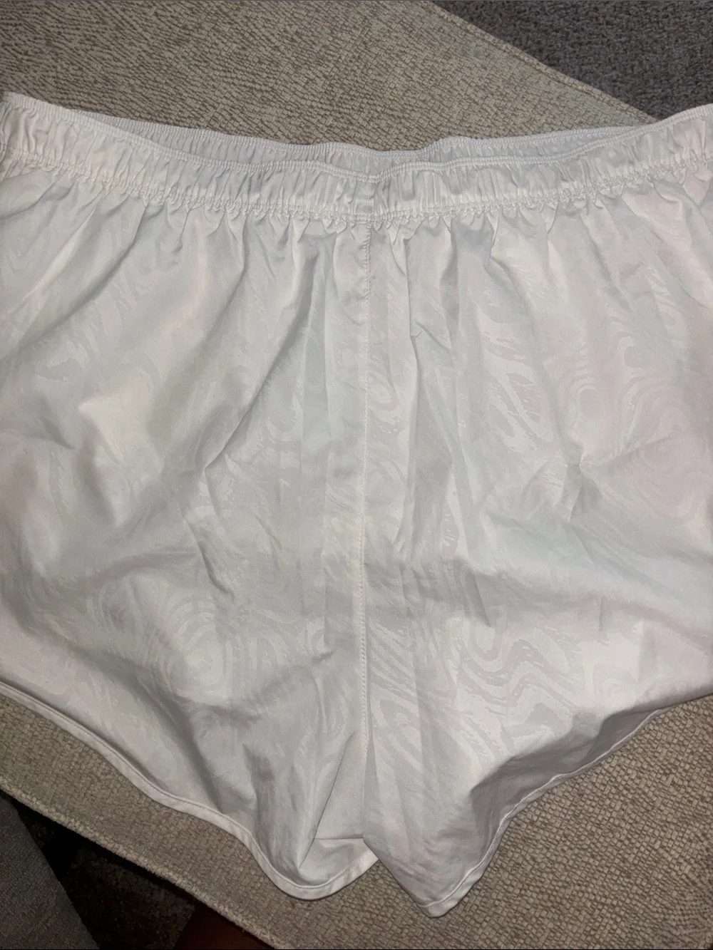 Nike White Running Shorts with Subtle Logo Plus Size